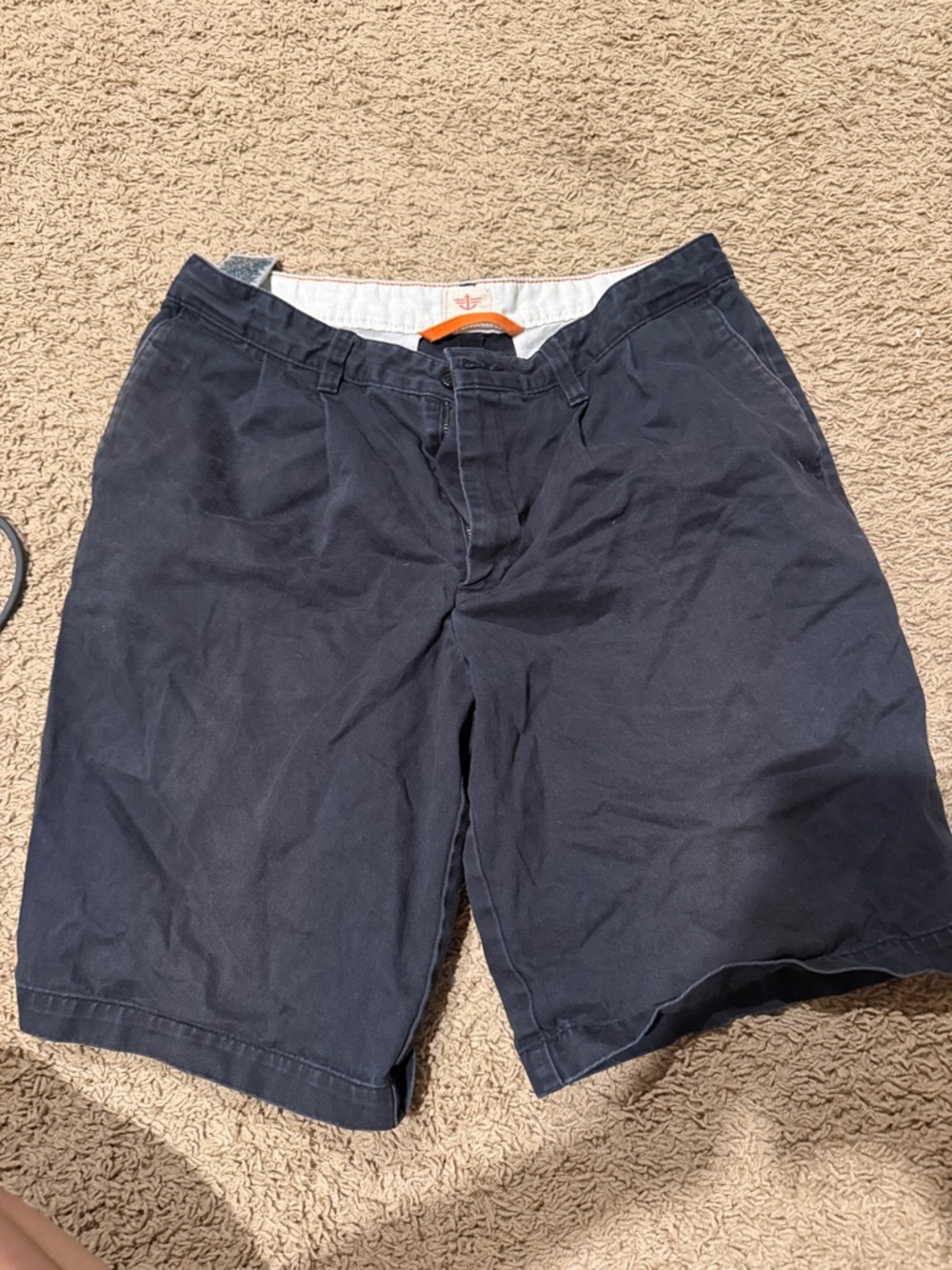 Dockers Navy Flat Front Chino Shorts